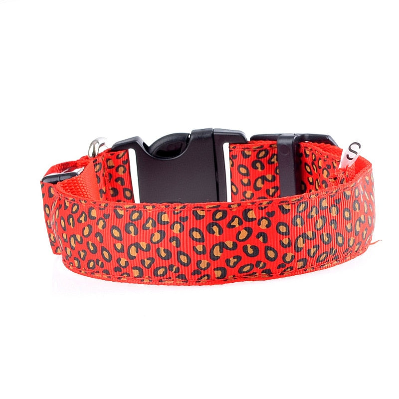 Leopard LED Dog Collar