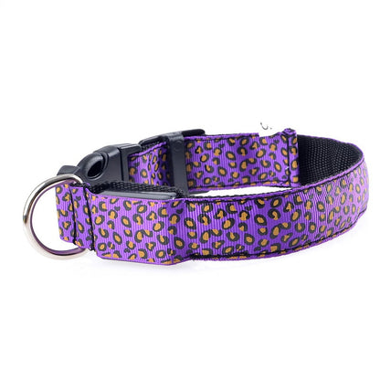 Leopard LED Dog Collar