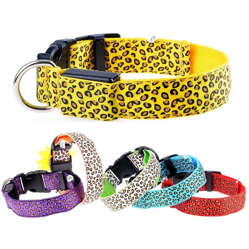 Leopard LED Dog Collar