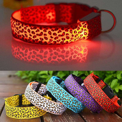 Leopard LED Dog Collar