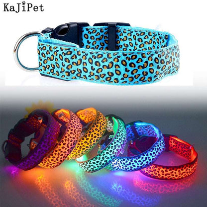 Leopard LED Dog Collar