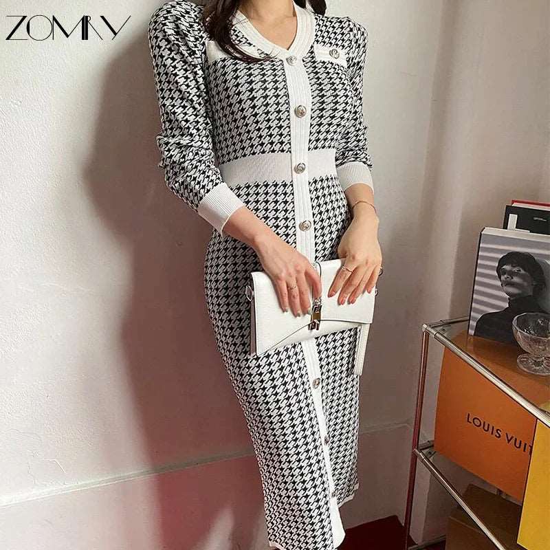 Houndstooth Dress