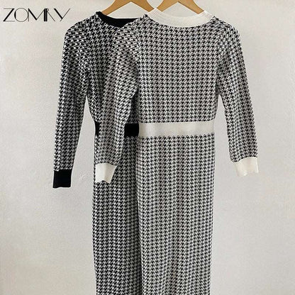 Houndstooth Dress