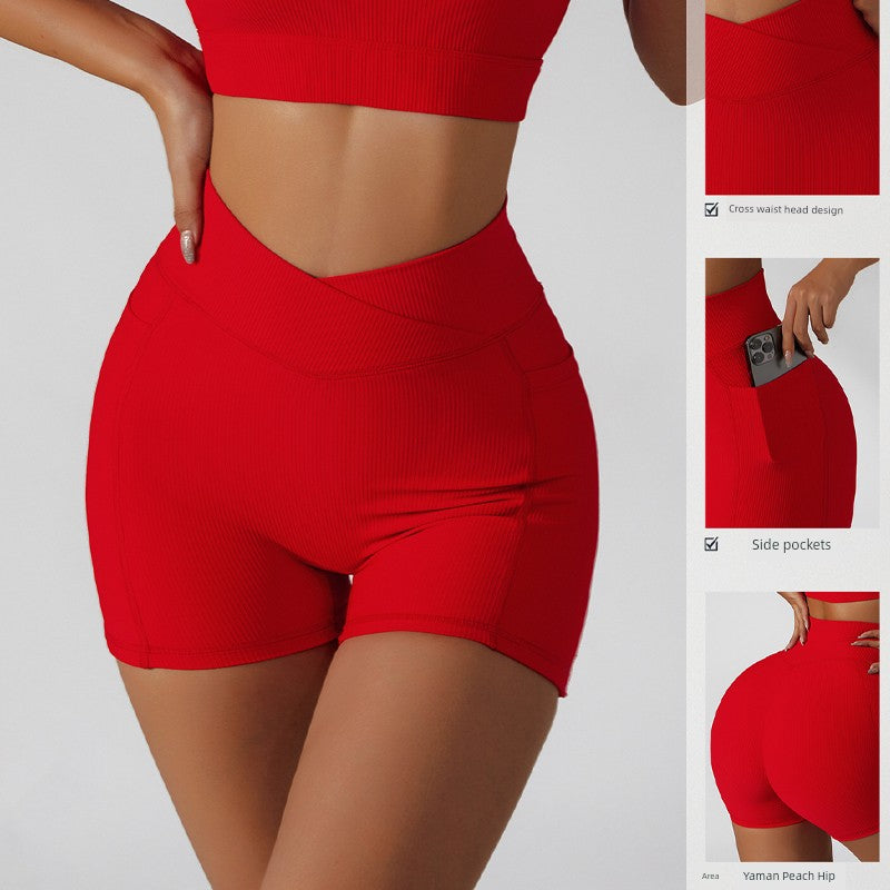 High Waist Pocket Yoga Shorts