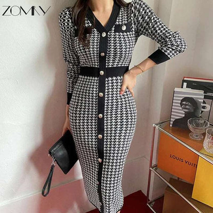 Houndstooth Dress